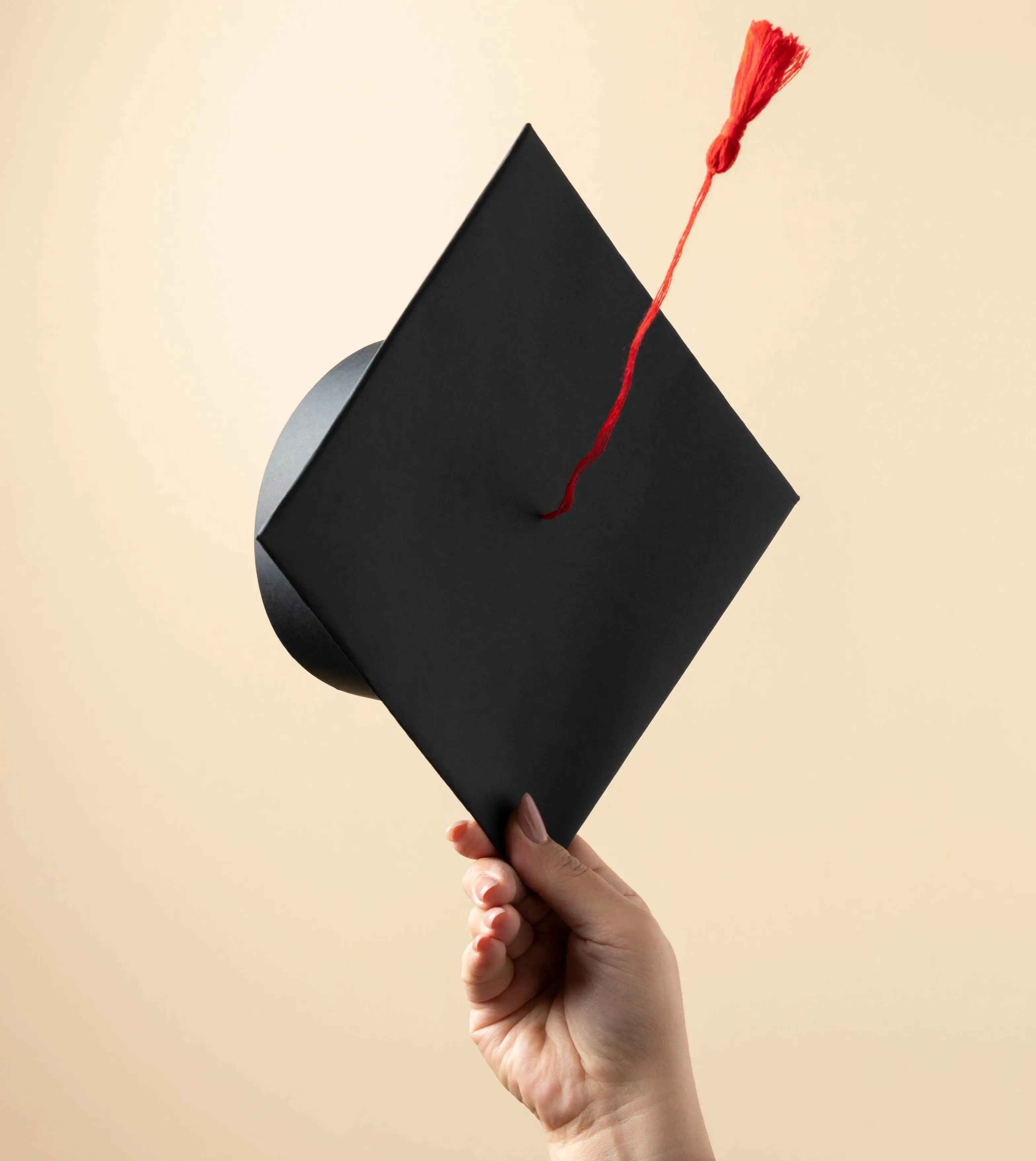 Student celebrating college acceptance