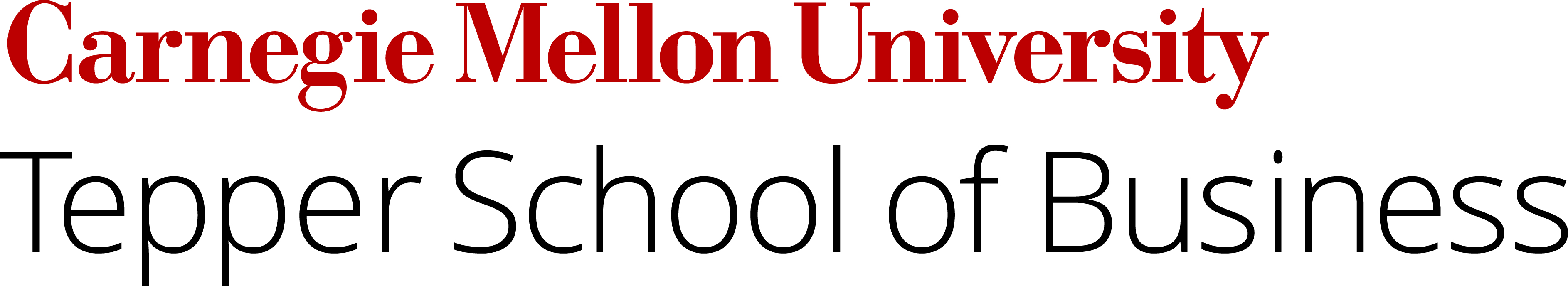 CMU Tepper horizontal logo